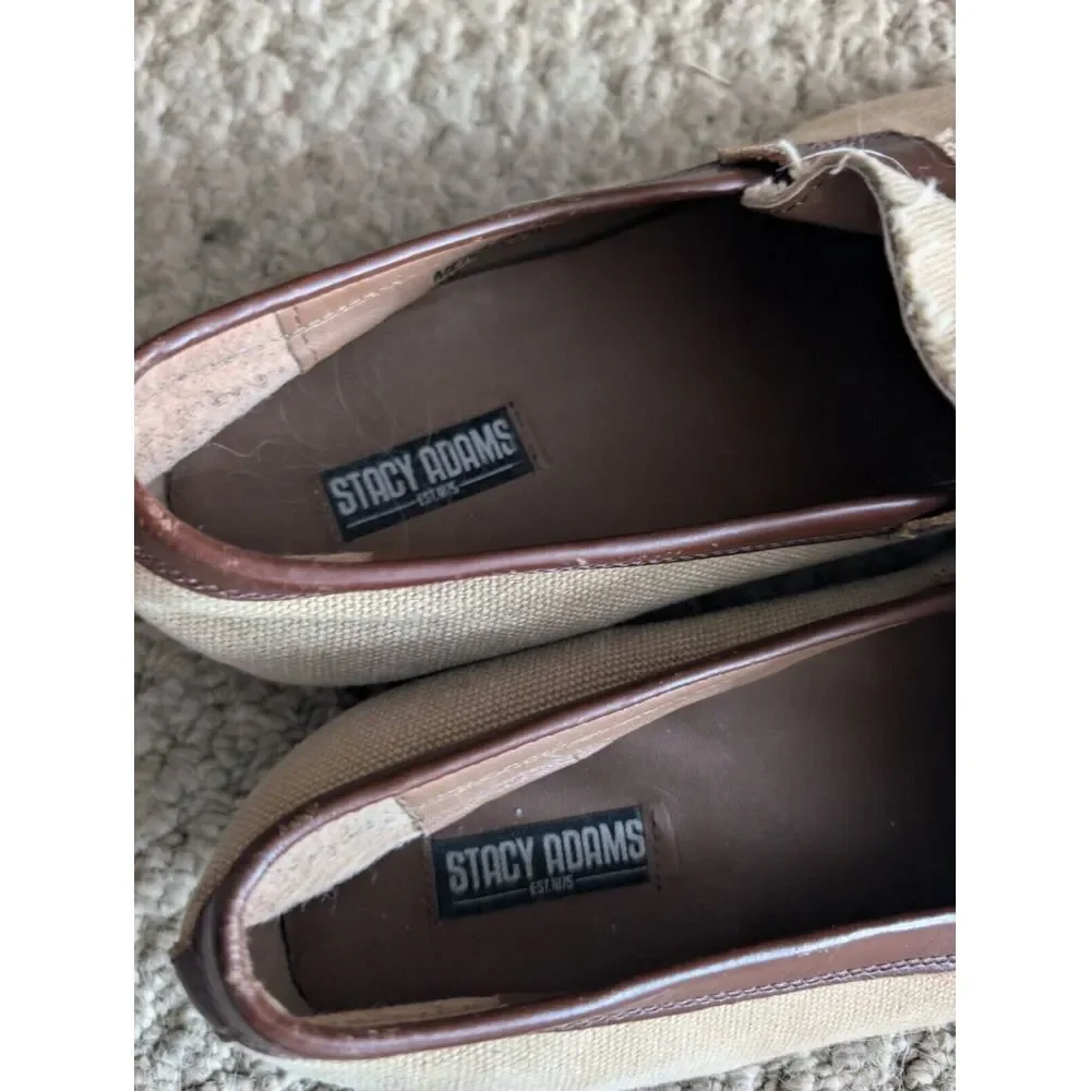Stacy‎ Adams Slip-On Loafer Men's Shoes Brown/Sandi Multi , 10M